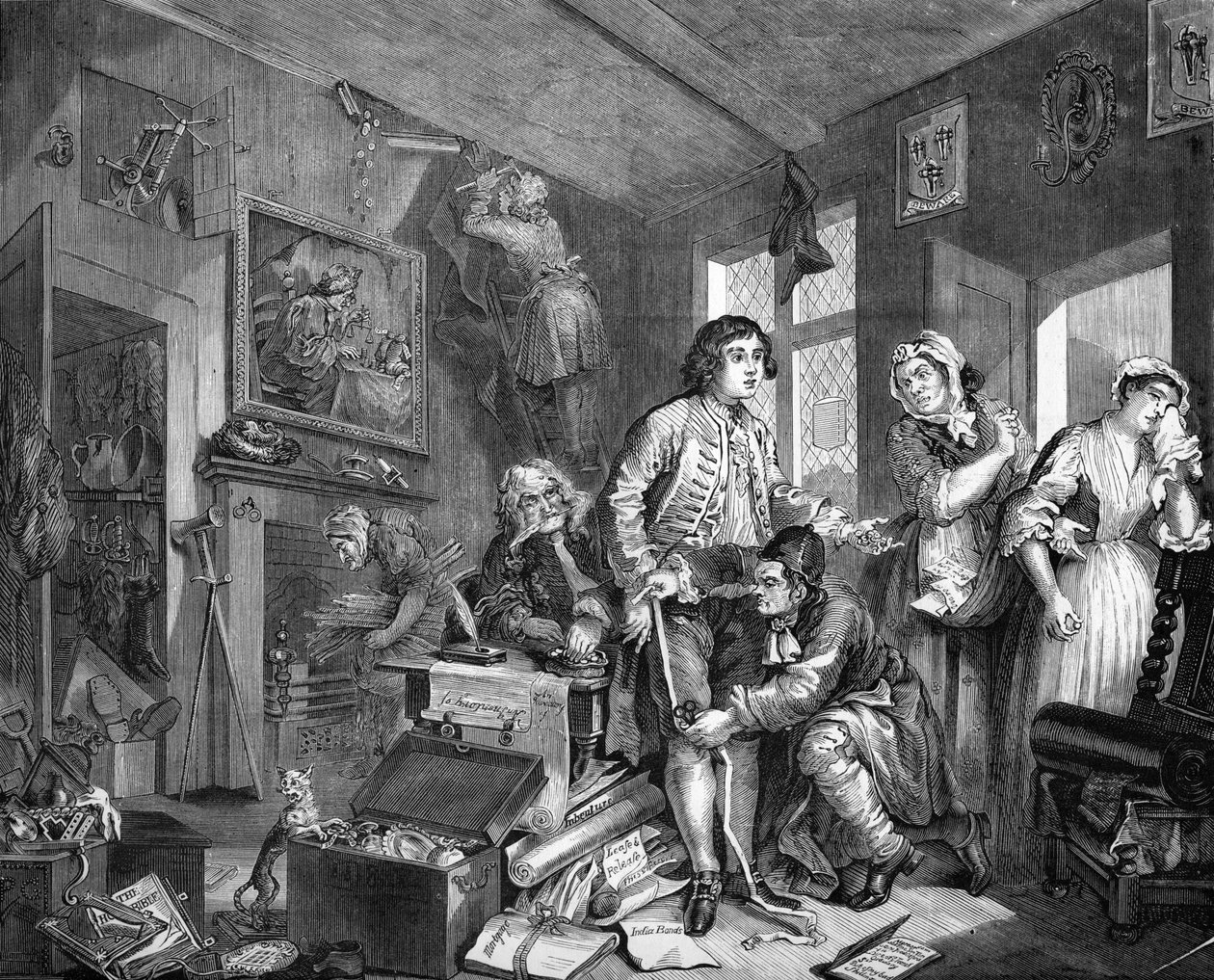 Het Verloop van een Losbol door William (after) Hogarth