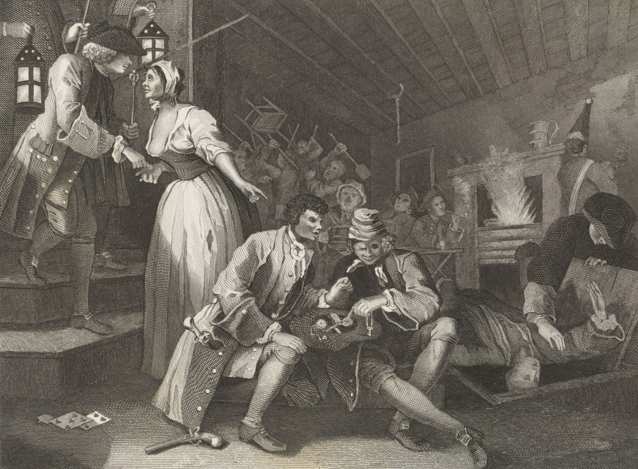 Het hol van de dieven door William (after) Hogarth