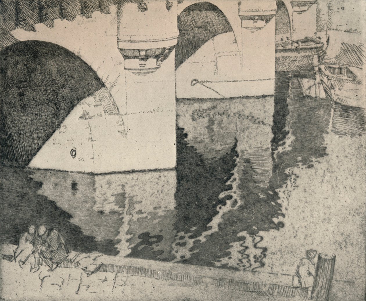 De Pont Neuf, 1915 door William A Levy
