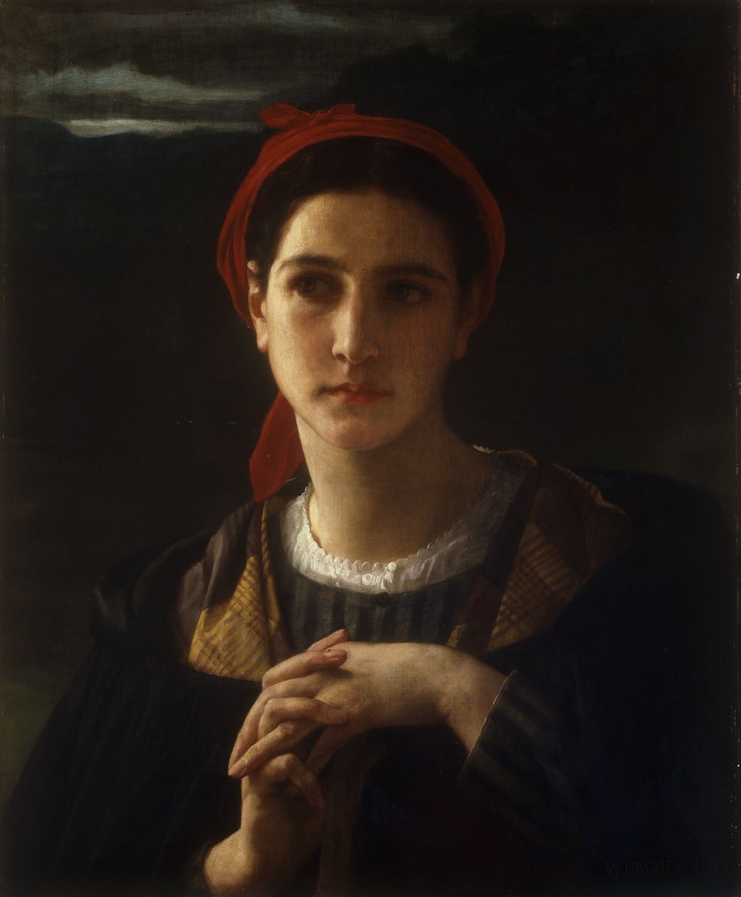 Bergere de Bordelais, 1871 door William Adolphe Bouguereau