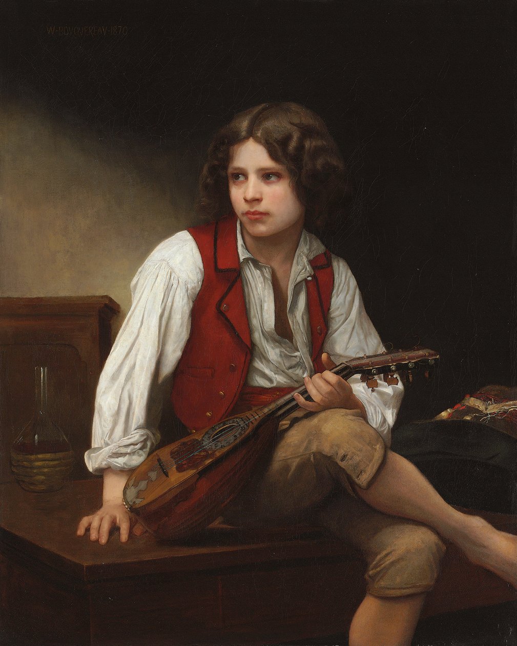 Italiaan met een Mandoline door William Adolphe Bouguereau