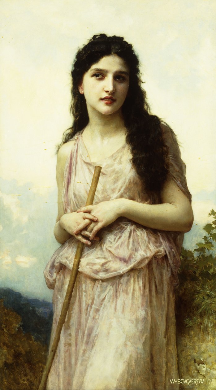 Meditatie door William Adolphe Bouguereau