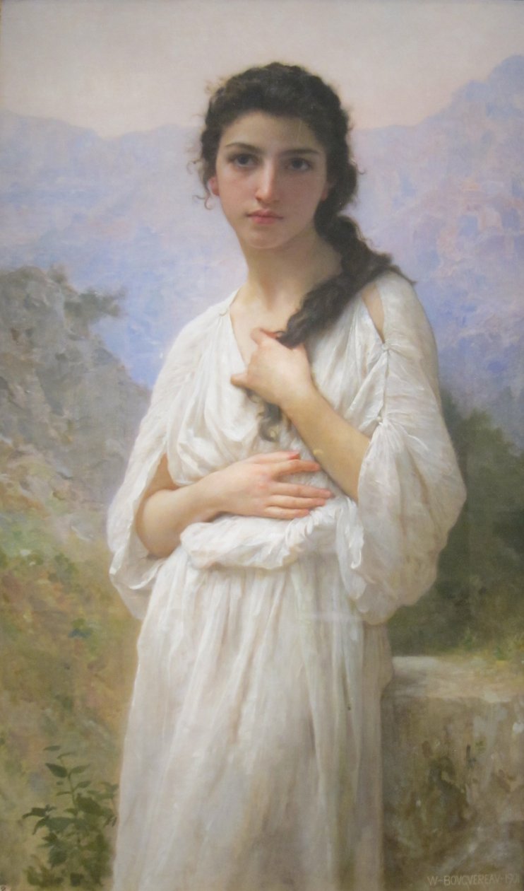 De meditatie door William Adolphe Bouguereau