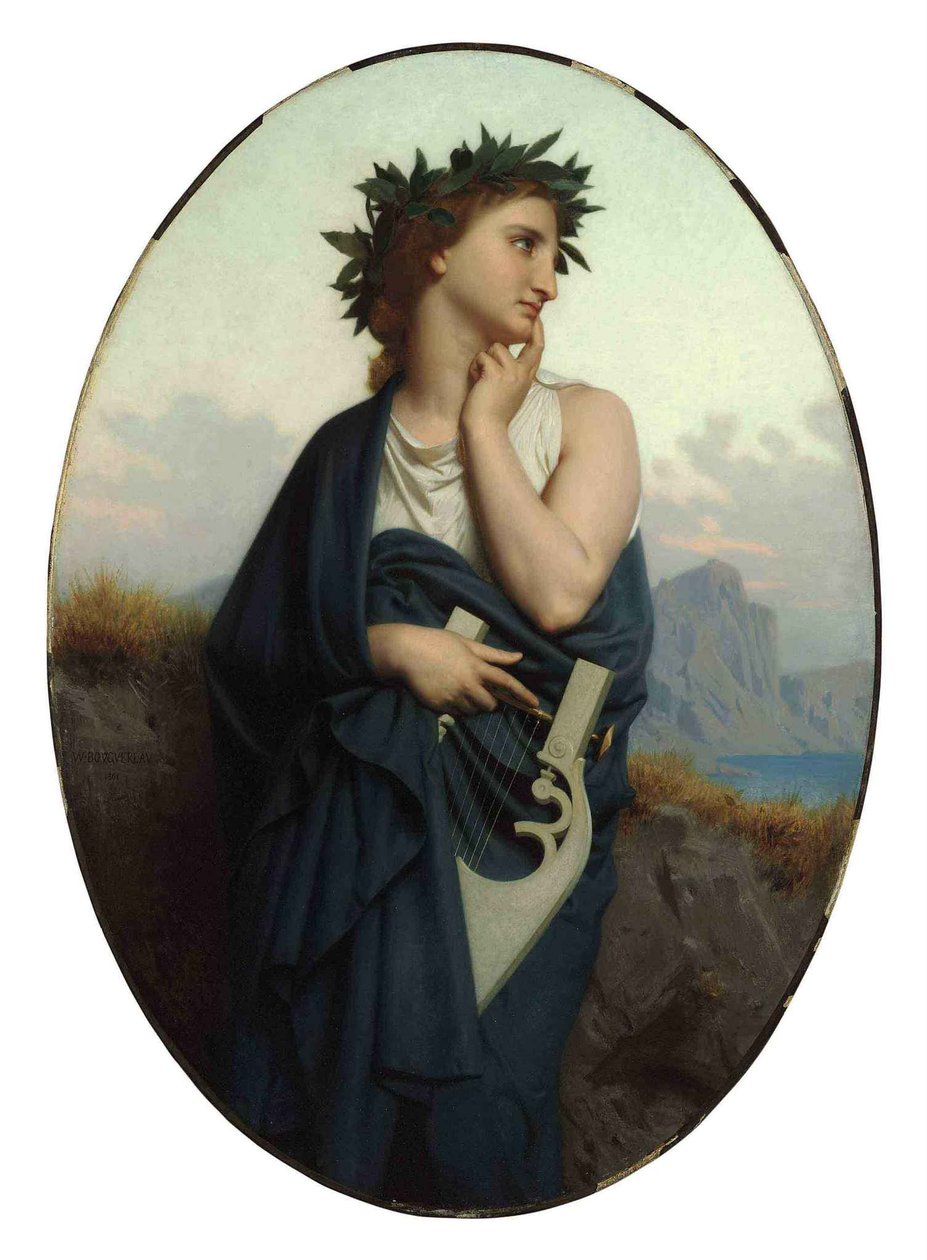De Muze (Philomèle) door William Adolphe Bouguereau