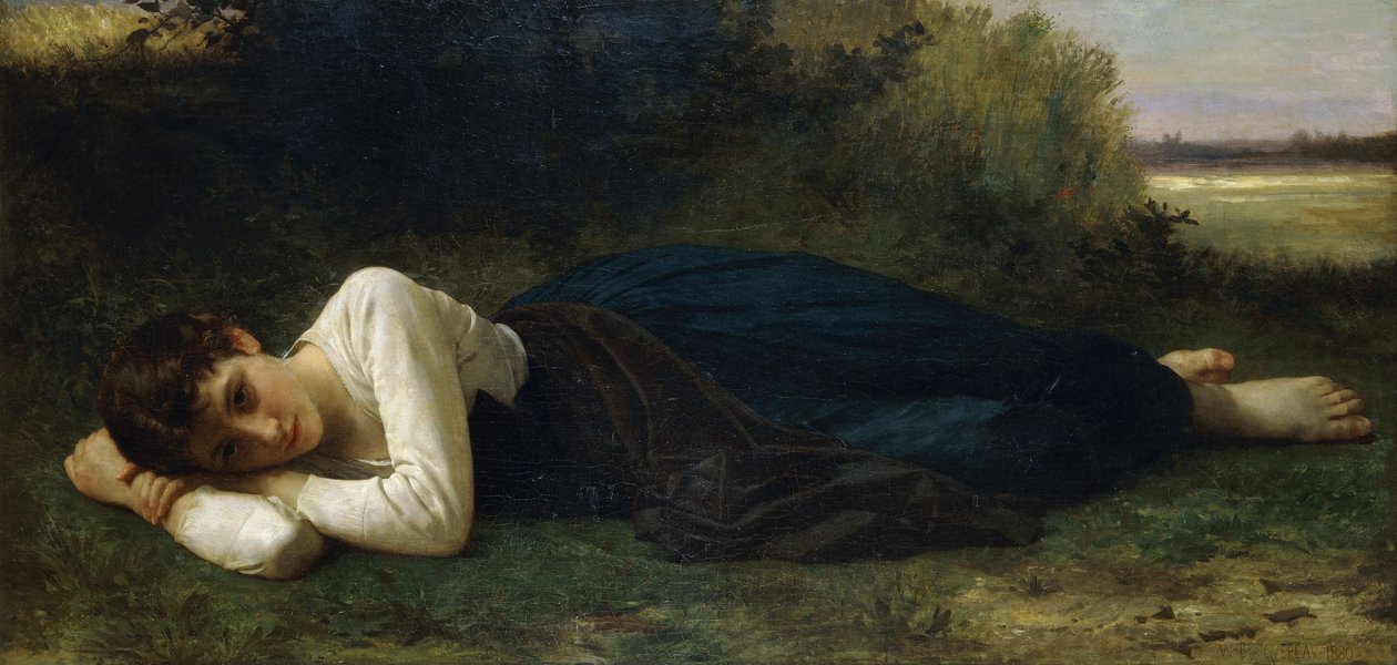 De rust, 1880 door William Adolphe Bouguereau