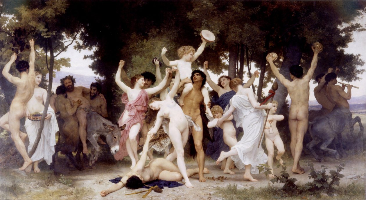 De jeugd van Bacchus door William Adolphe Bouguereau