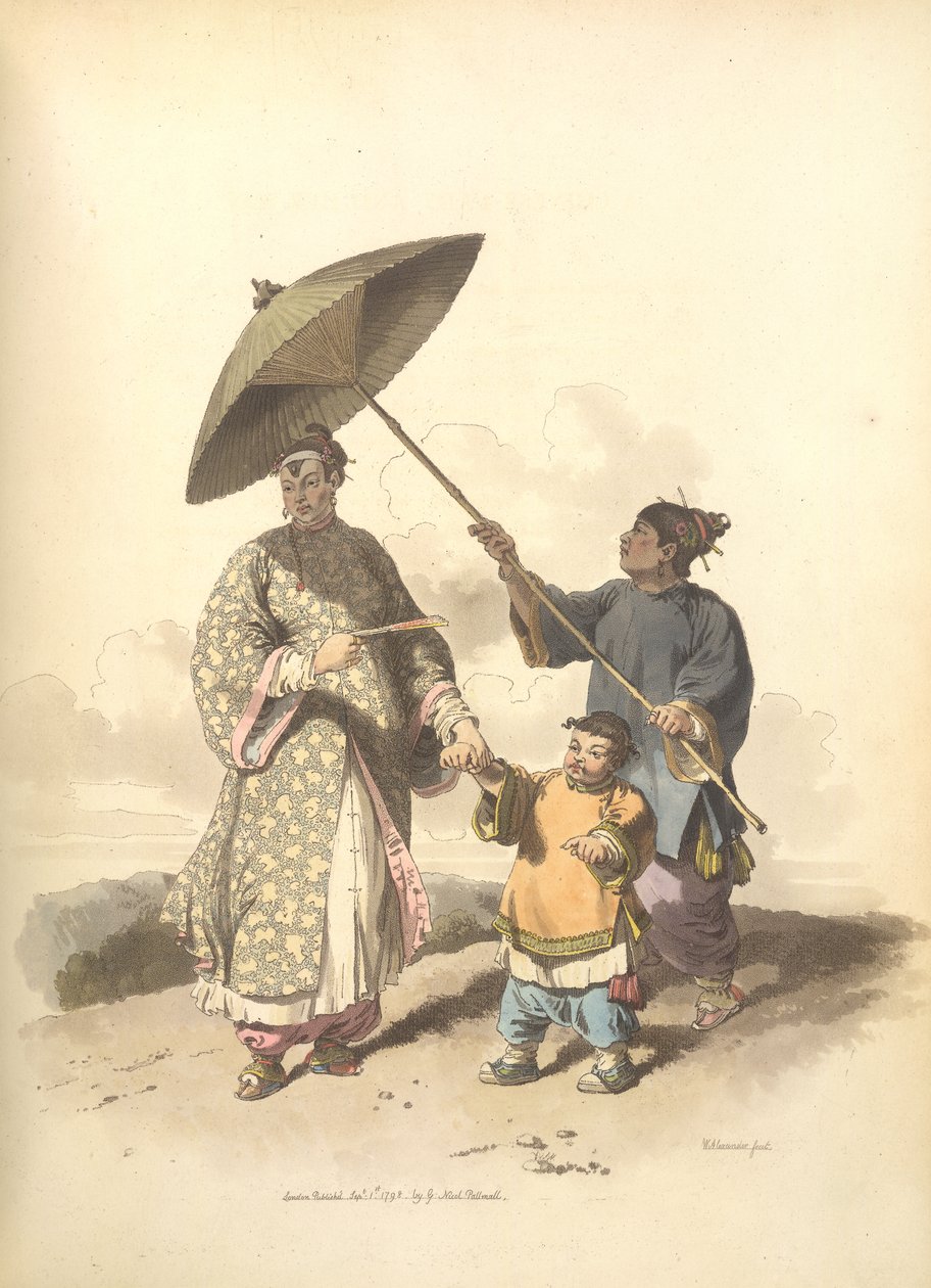 Een Chinese dame en haar zoon door William Alexander