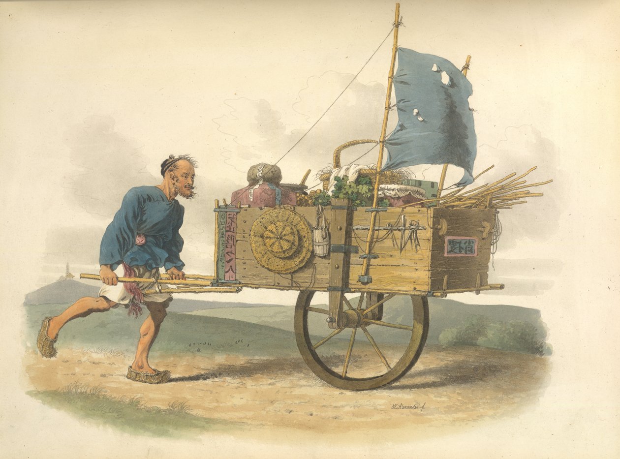 Een Chinese drager door William Alexander