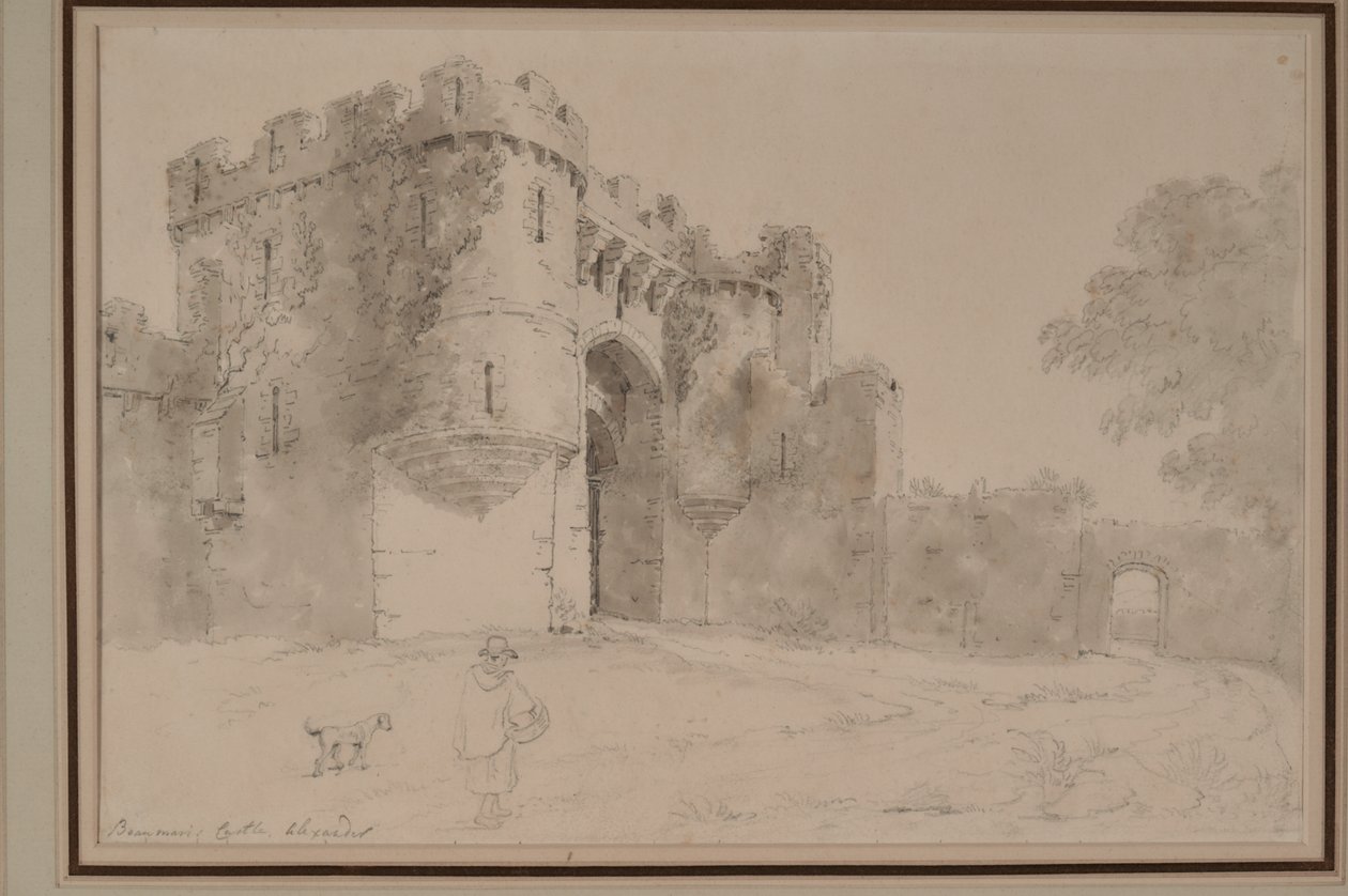 Beaumaris Kasteel, Anglesey door William Alexander