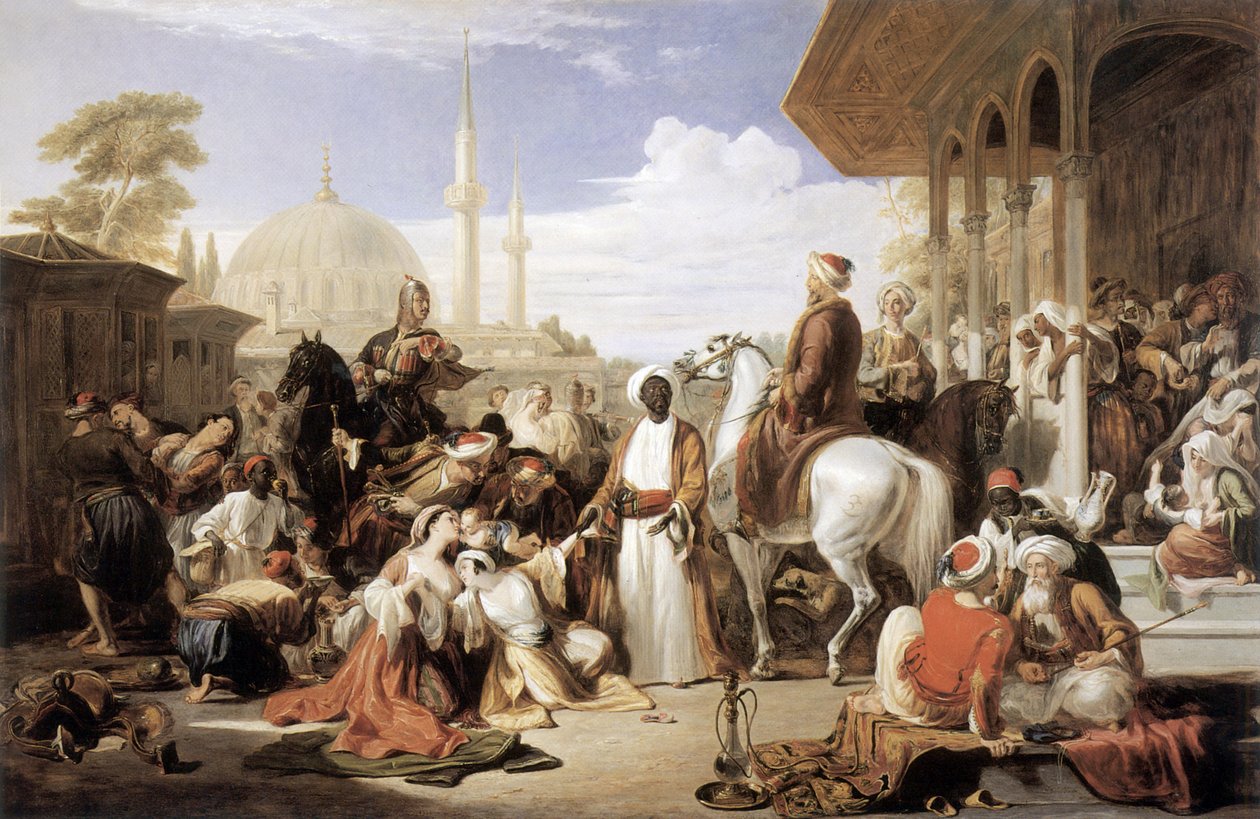 De Slavenmarkt, Constantinopel door William Allan