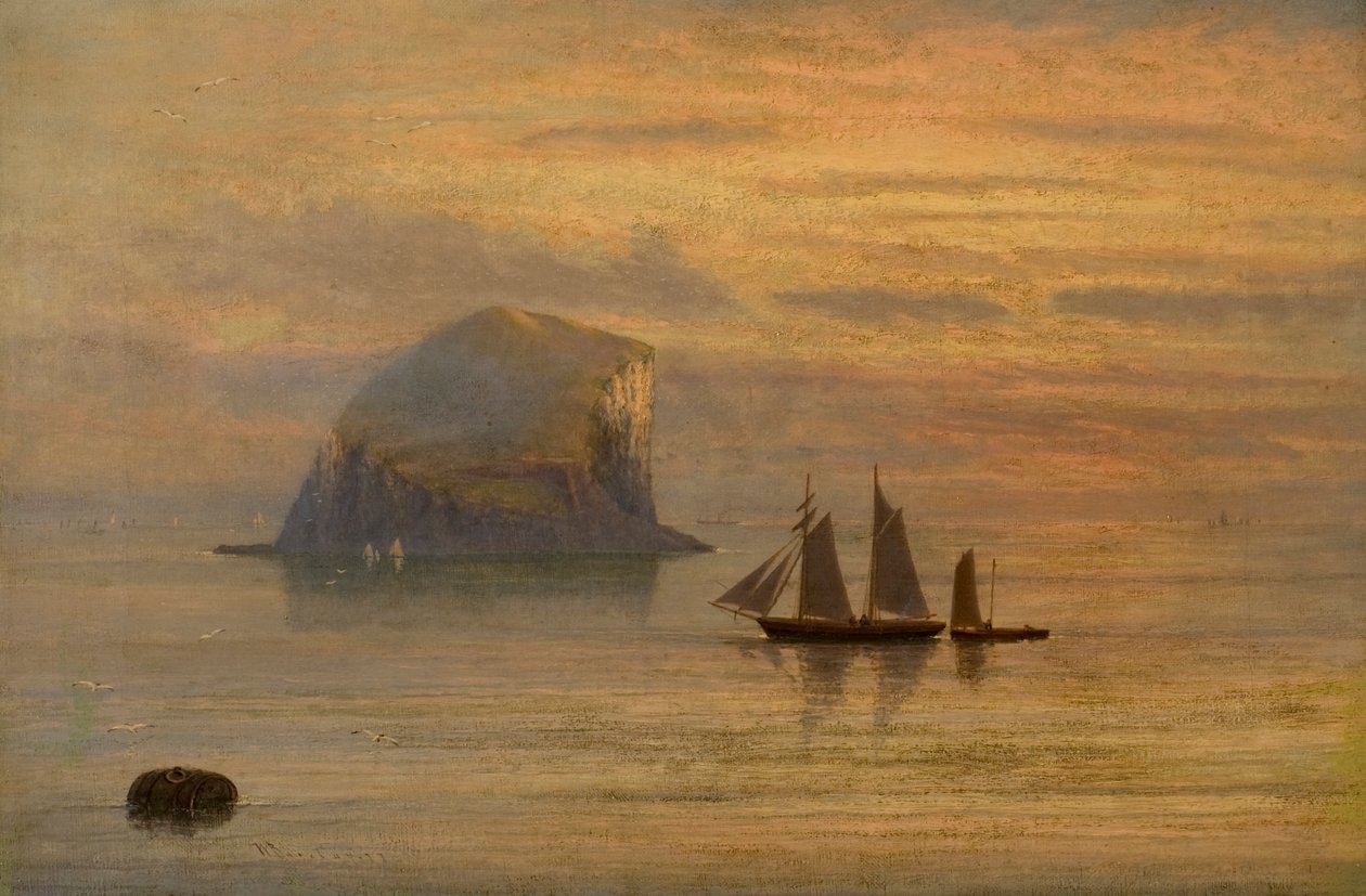 Zonder Titel [The Bass Rock] door William Barclay