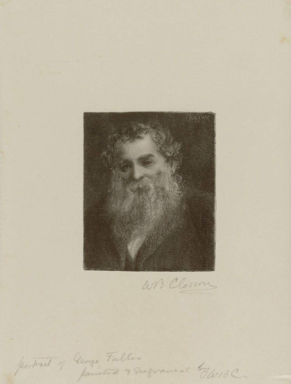 Portret van George Fuller door William Baxter Closson