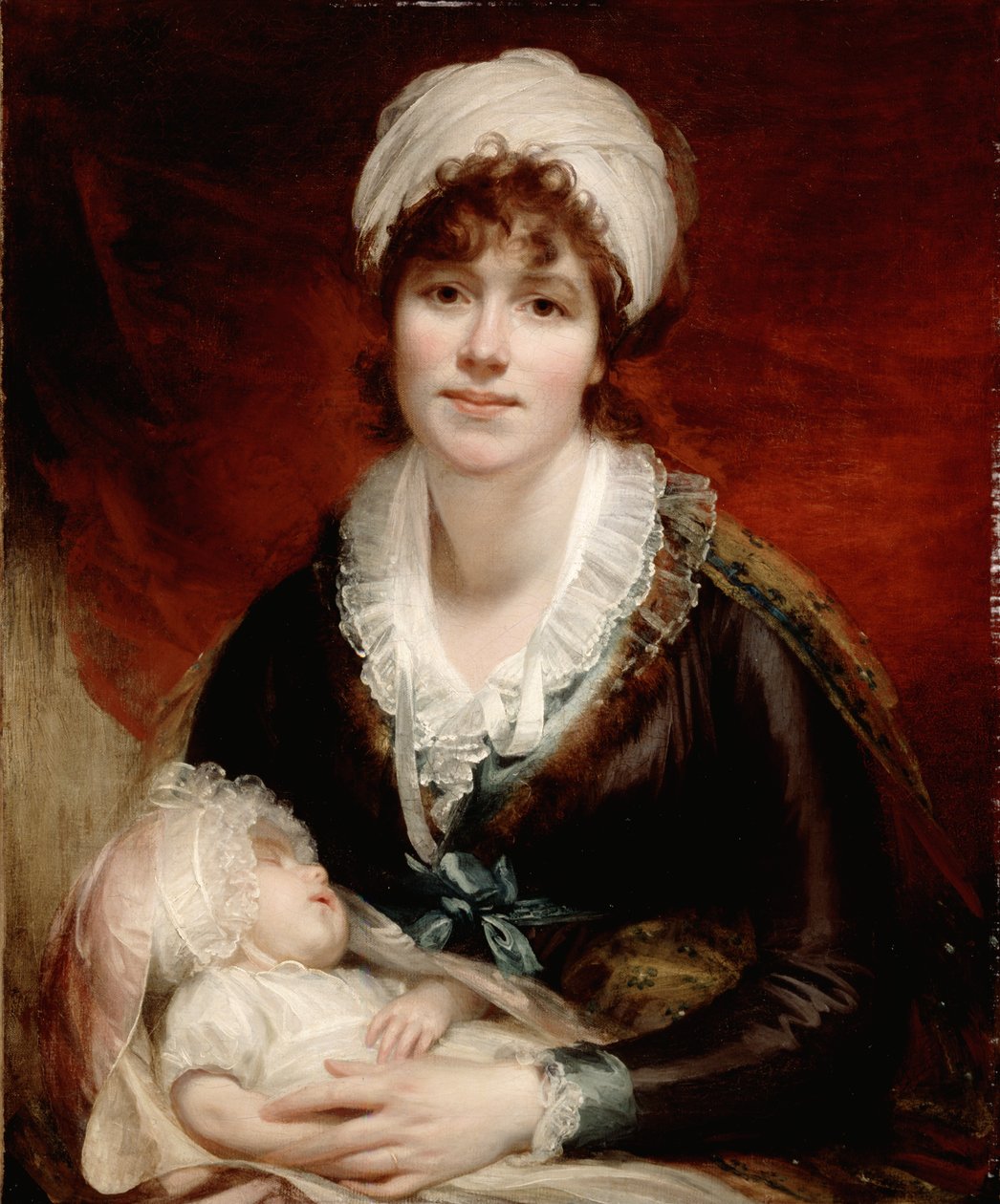 Lady Beechey en haar baby door William Beechey