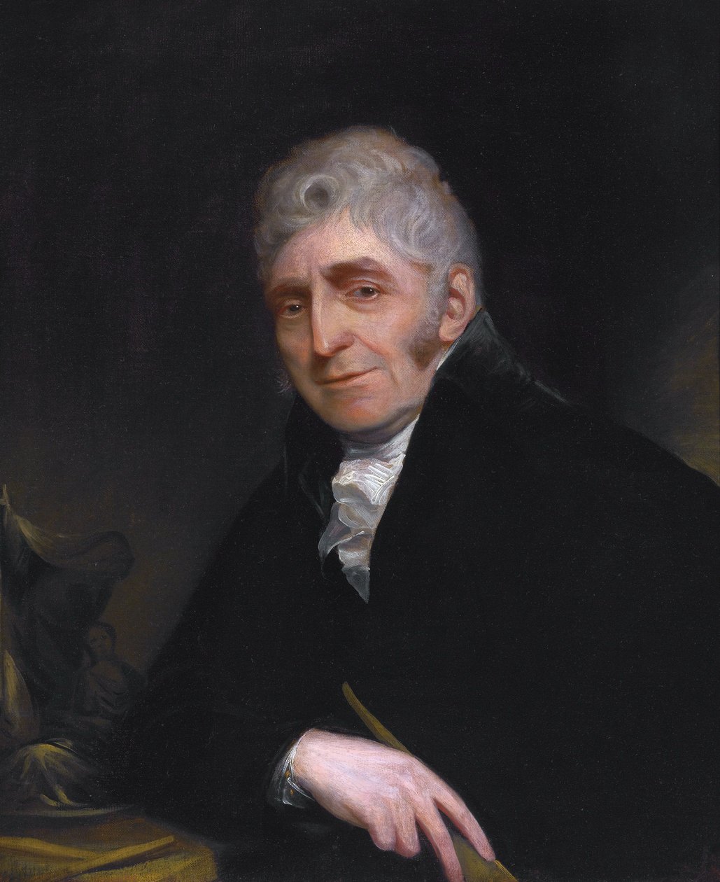 Portrait of Joseph Nollekens (1737-1823) door William Beechey