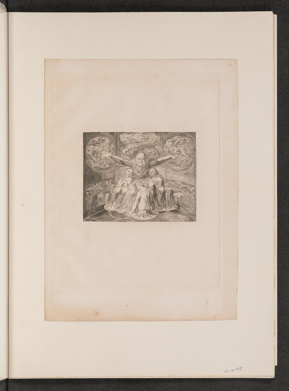 Job en zijn dochters door William Blake