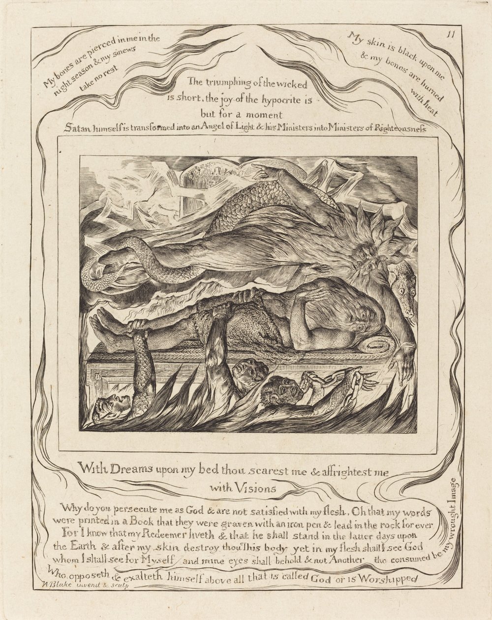Jobs Kwade Dromen door William Blake