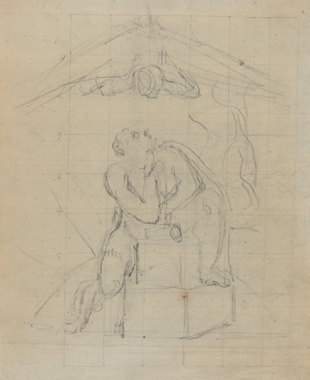 Los en Zijn Spectre [verso] door William Blake