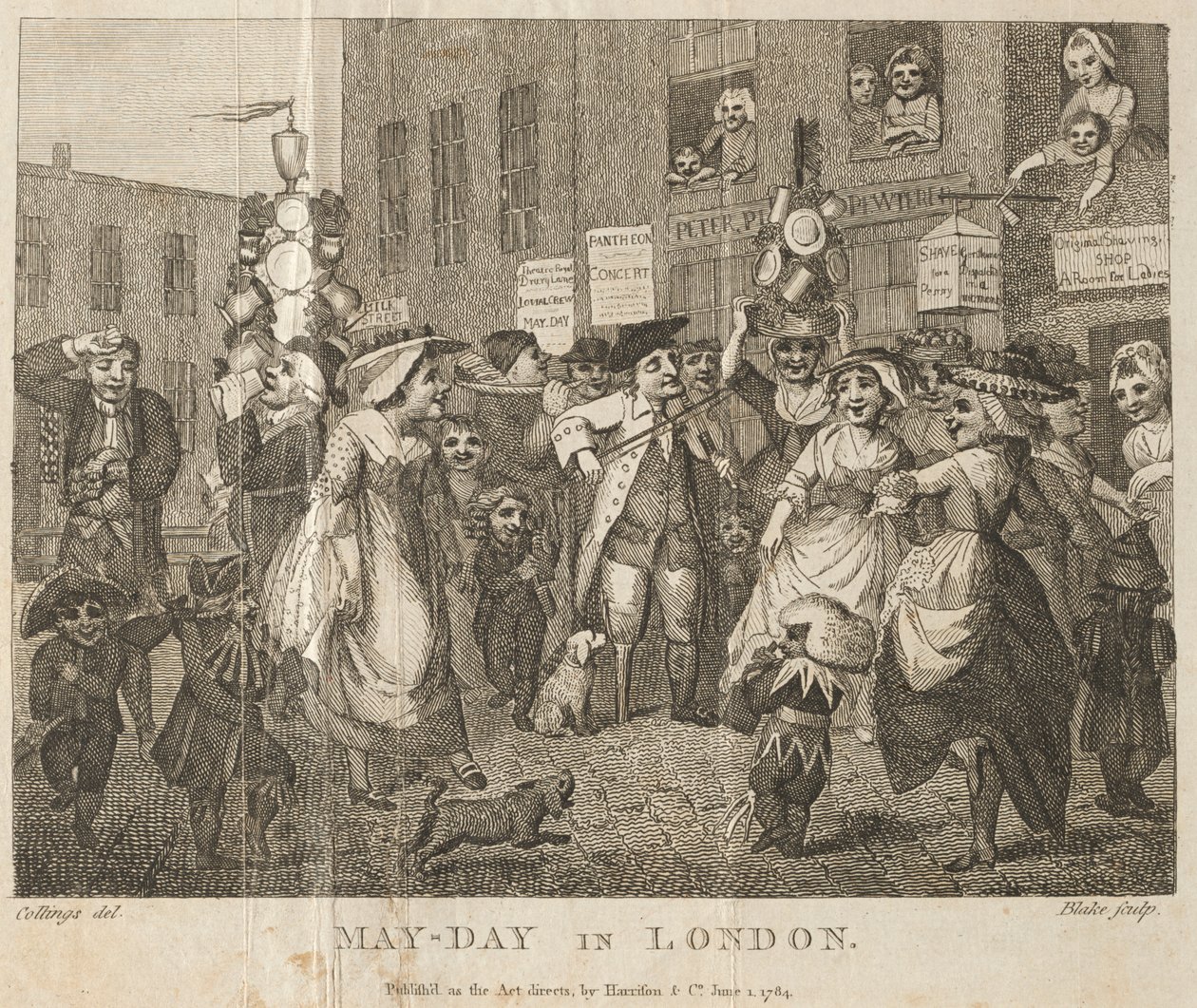 Meidag in Londen door William Blake
