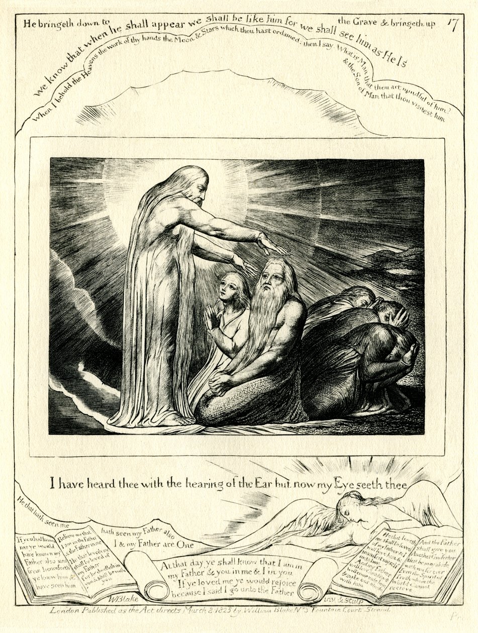 Het Boek Job 42:5 door William Blake