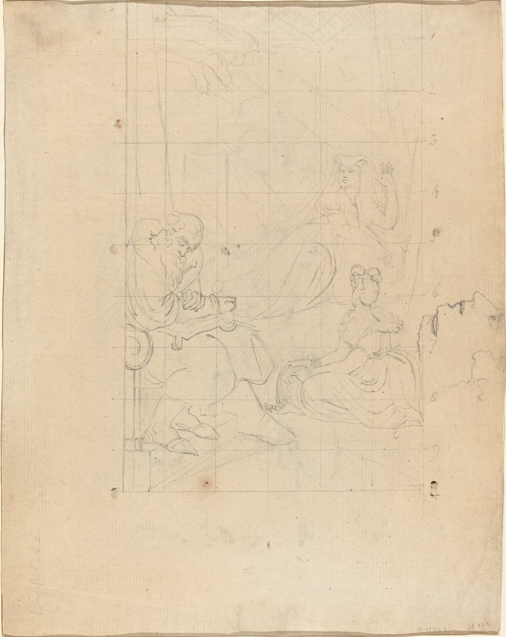 Droom van Koningin Katherine [recto] door William Blake after Henry Fuseli