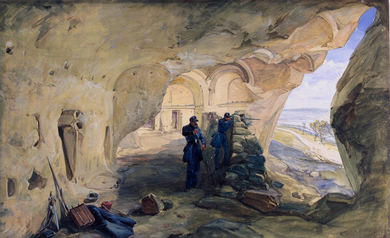 Galerijen bij Inkerman door William Crimea Simpson
