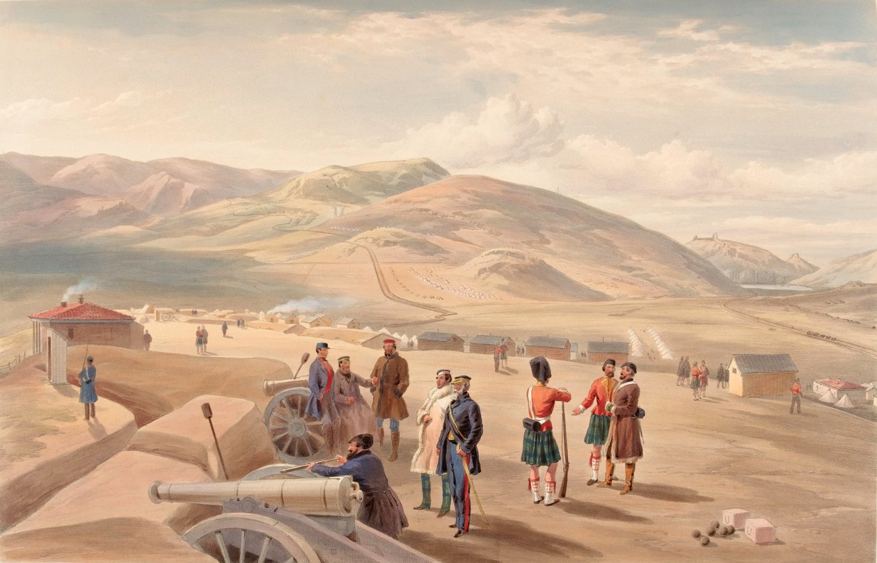 Highland Brigade Camp, kijkend naar het zuiden door William Crimea Simpson