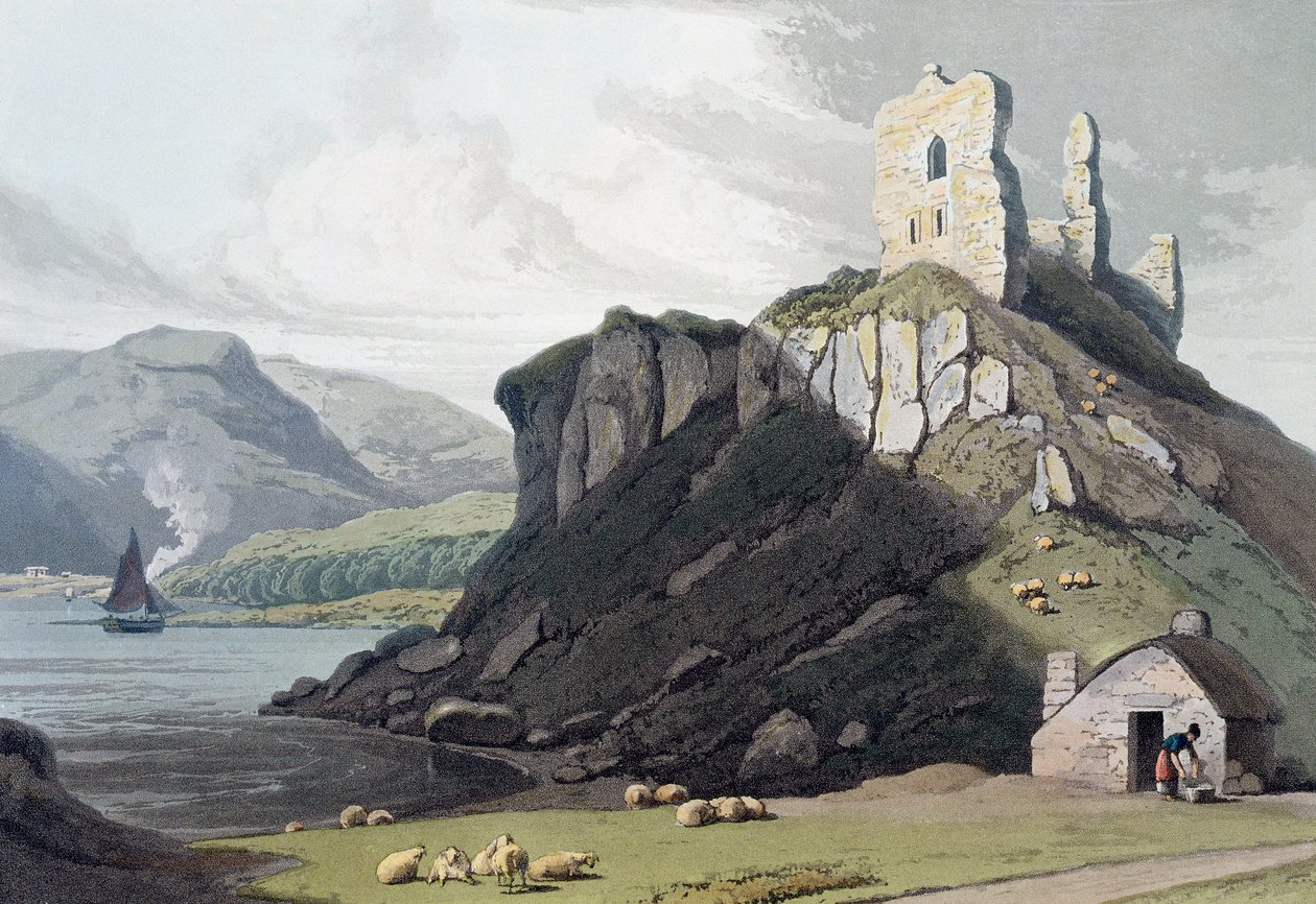 Aros Kasteel, Isle of Mull, Schotland door William Daniell