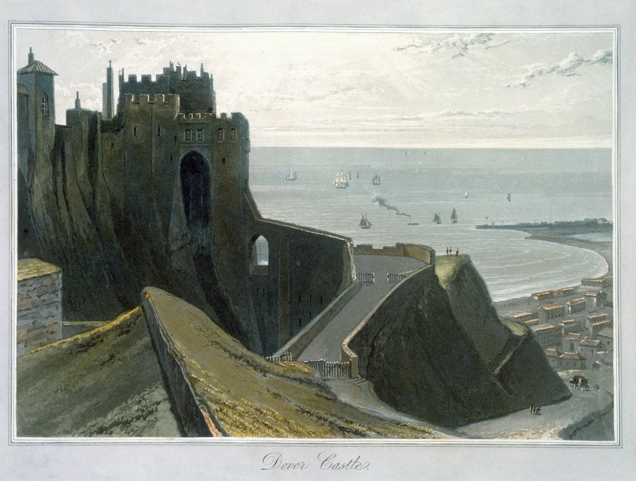 Kasteel van Dover, Kent, 1823 door William Daniell