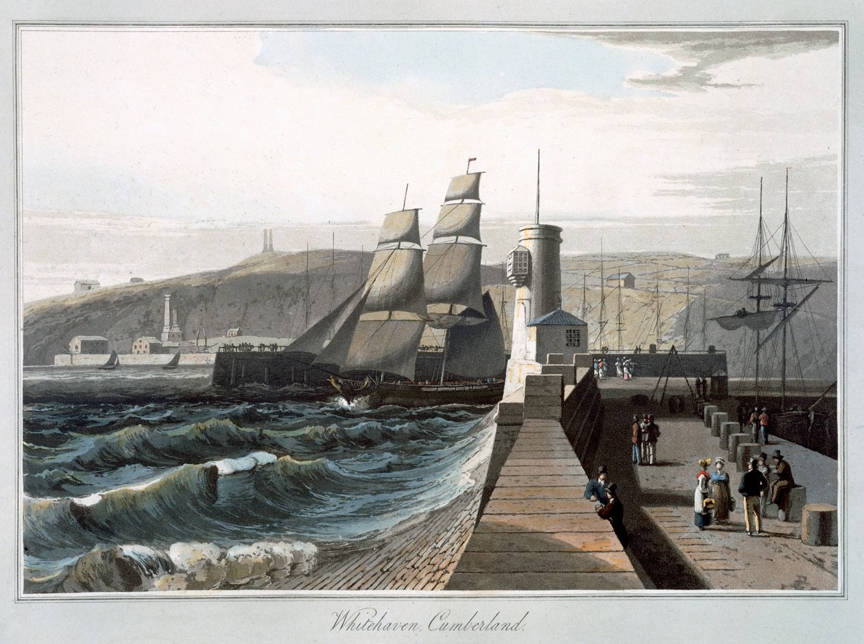 Whitehaven, Cumberland, 1814-1825 door William Daniell