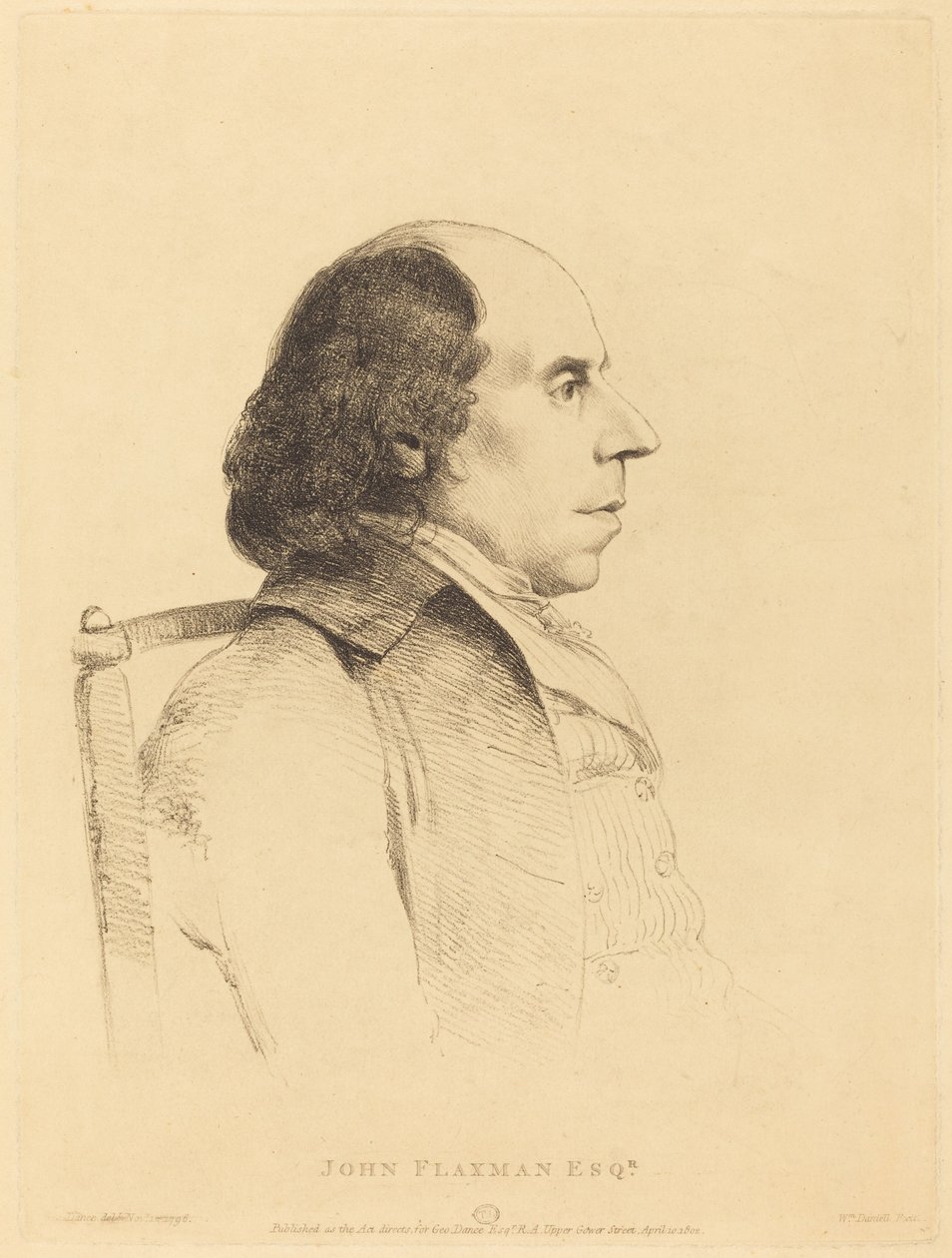 John Flaxman door William Daniell after George Dance II