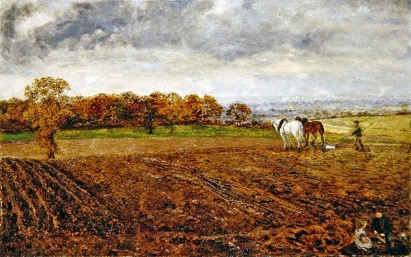 Ploegen in Cheshire door William Davis