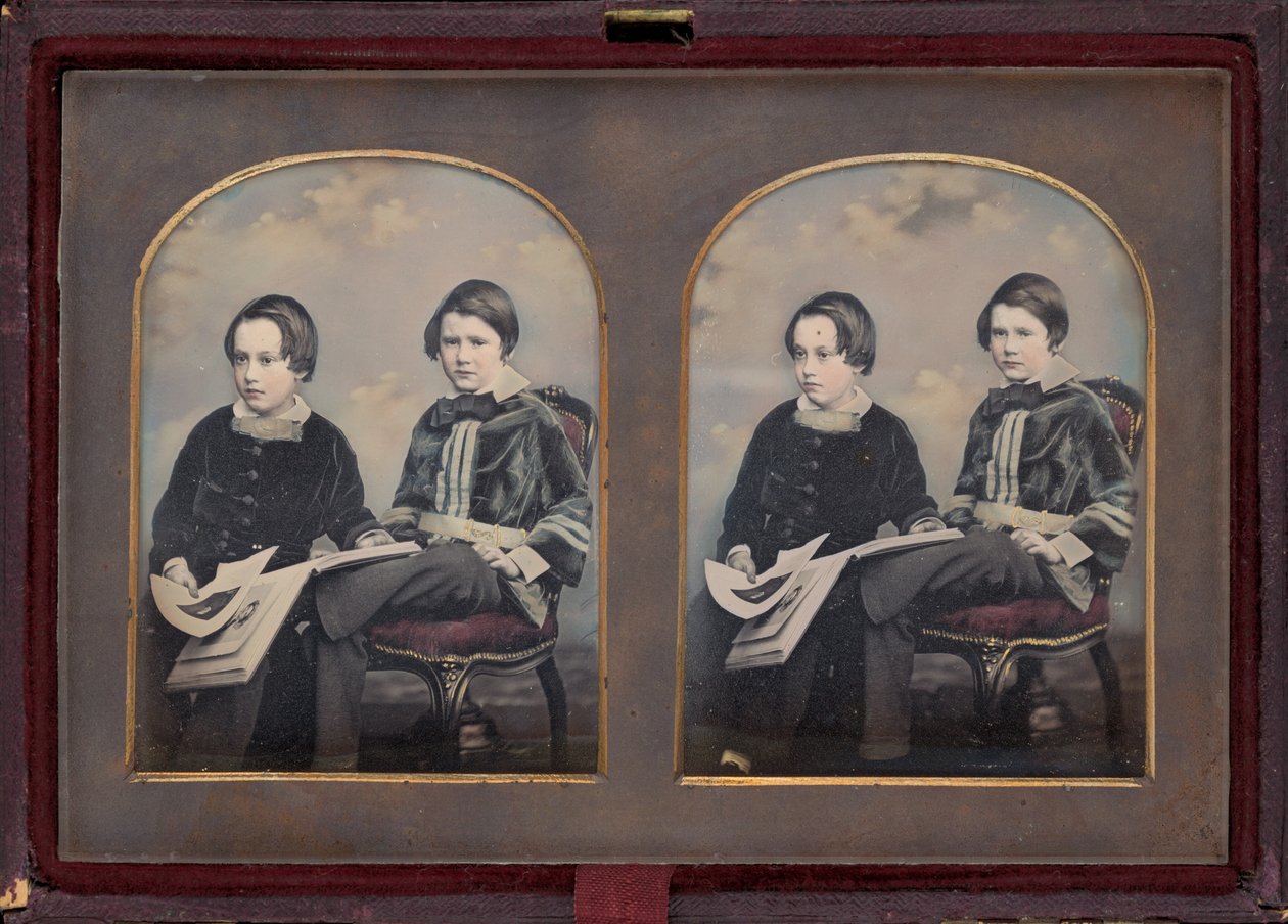 Portret van twee jongens door William Edward Kilburn