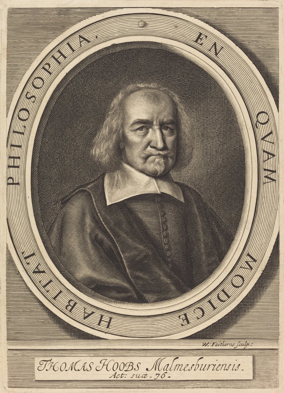 Thomas Hoobs (Thomas Hobbes) door William Faithorne