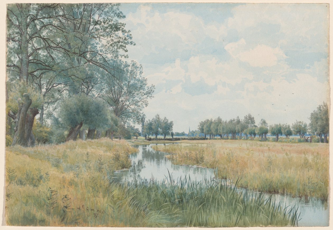 Rivierlandschap bij St. Ives, Huntingdonshire door William Fraser Garden
