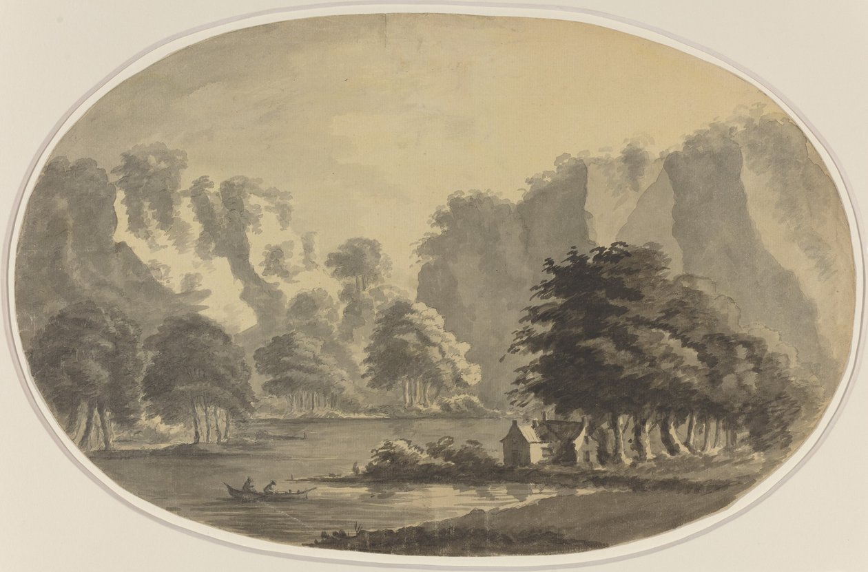 Uitzicht op Ullswater door William Gilpin