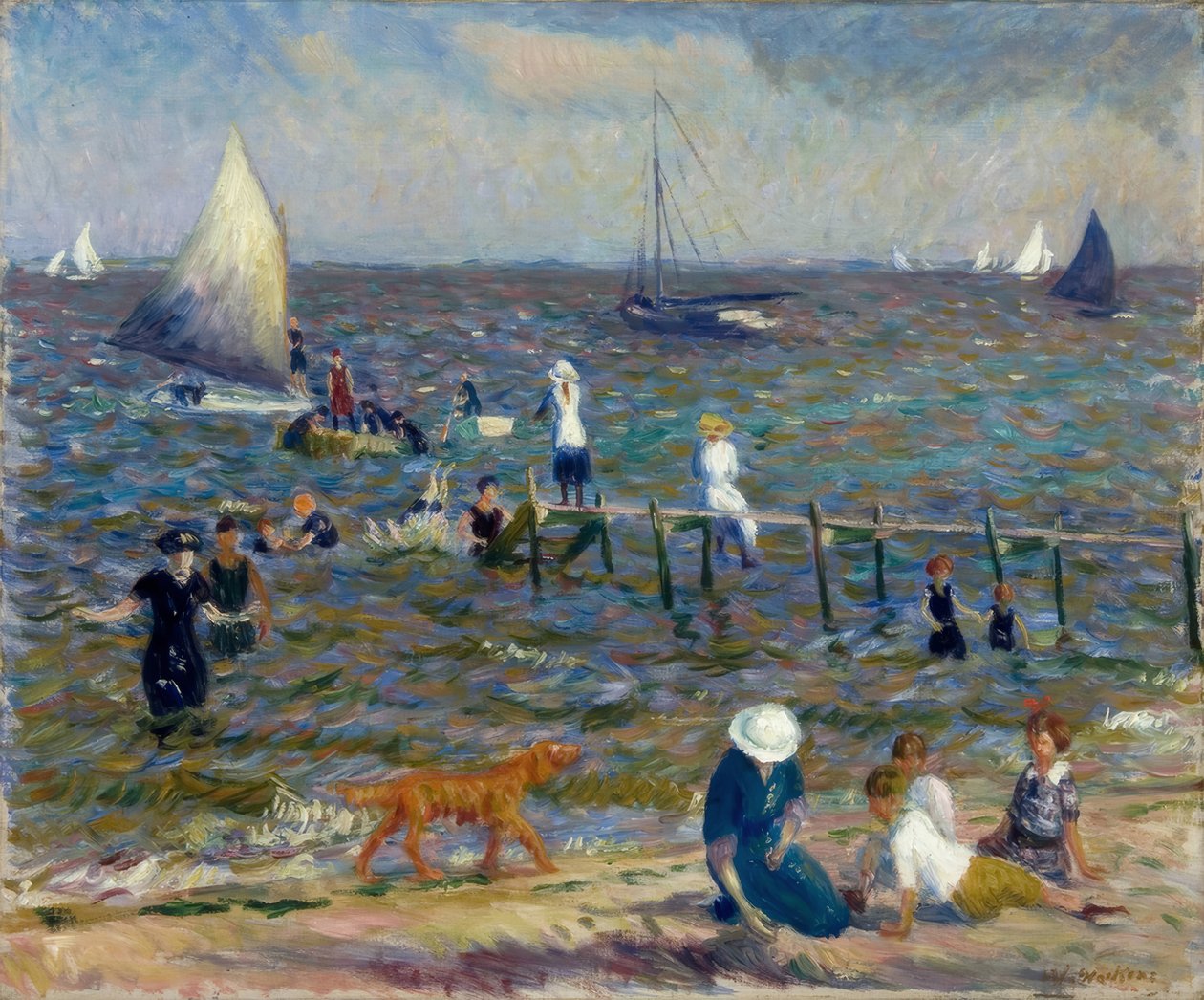 De kleine Pier door William Glackens