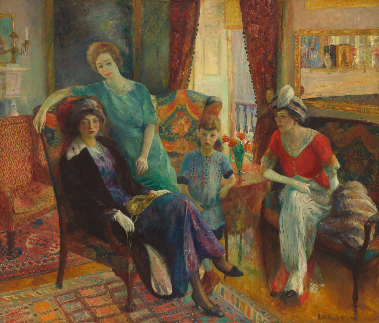 Familiegroep door William Glackens