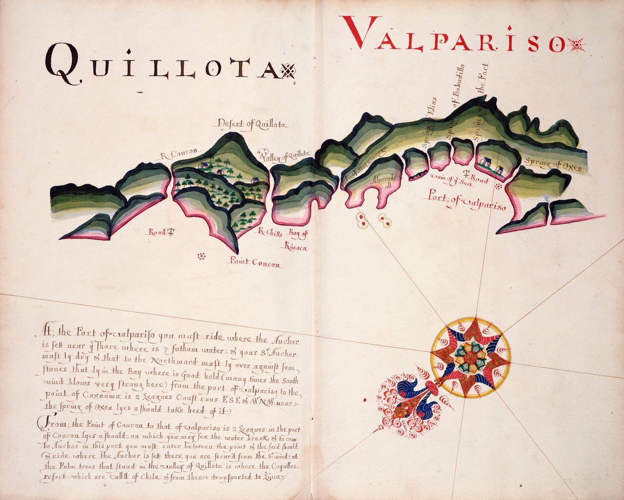 Quillota en Valpariso, Zuid-Amerikaanse Pacifische kust door William Hack