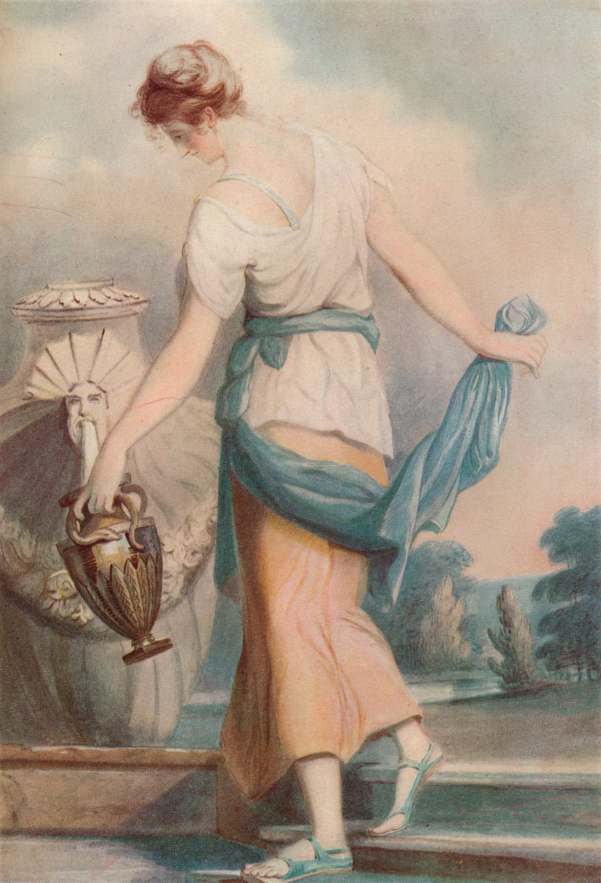 Bij de fontein, ca. 1770-1801 door William Hamilton