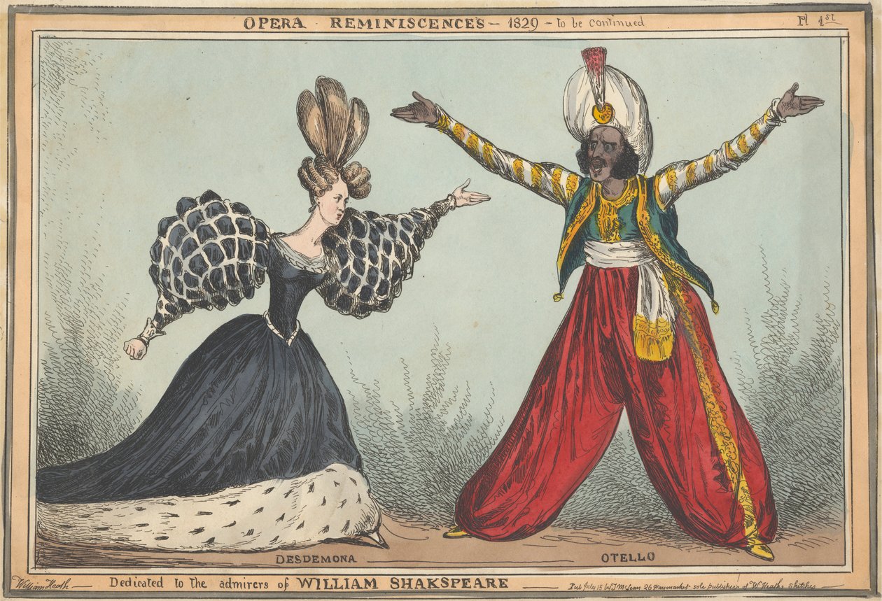 Opera-herinneringen: Desdemona en Otello door William Heath