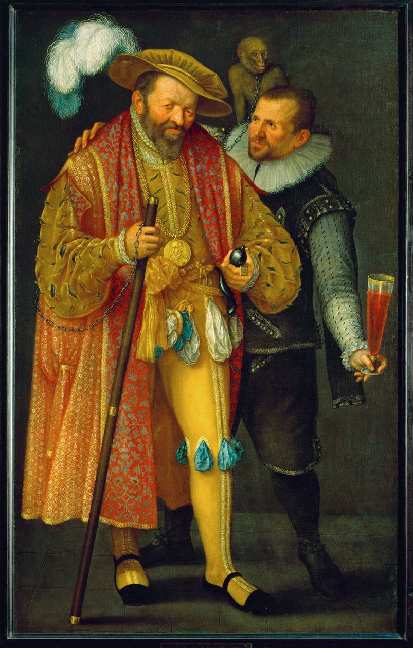 Twee dwazen ... (schilderij op doek) door William Heath