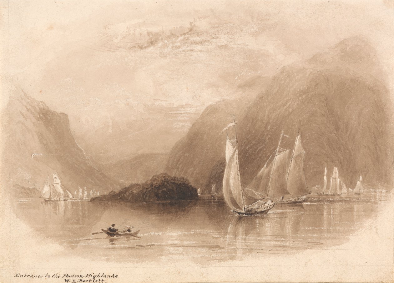 Ingang naar de Hudson Highlands door William Henry Bartlett