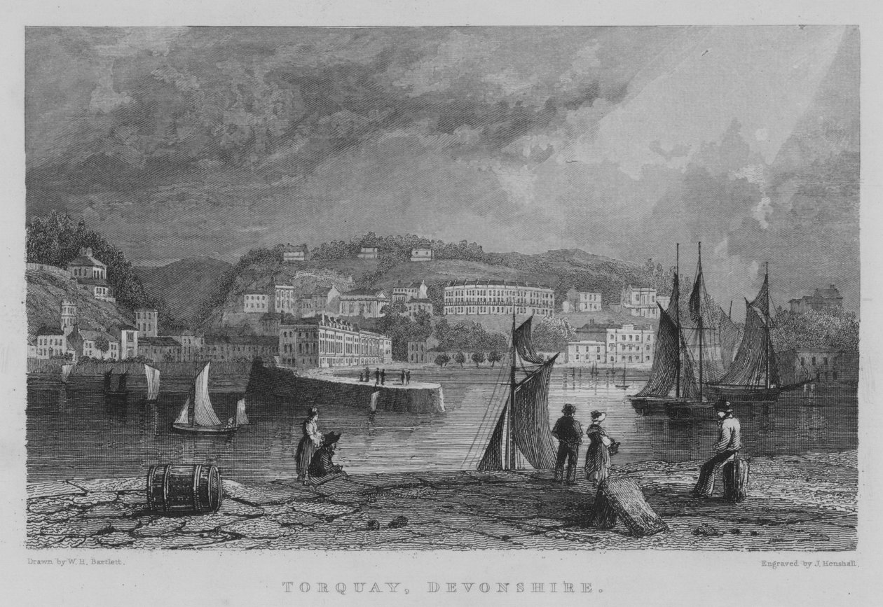 Torquay, Devonshire door William Henry Bartlett