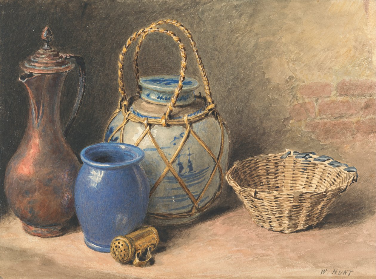 Stilleven met een Gemberpot door William Henry Hunt