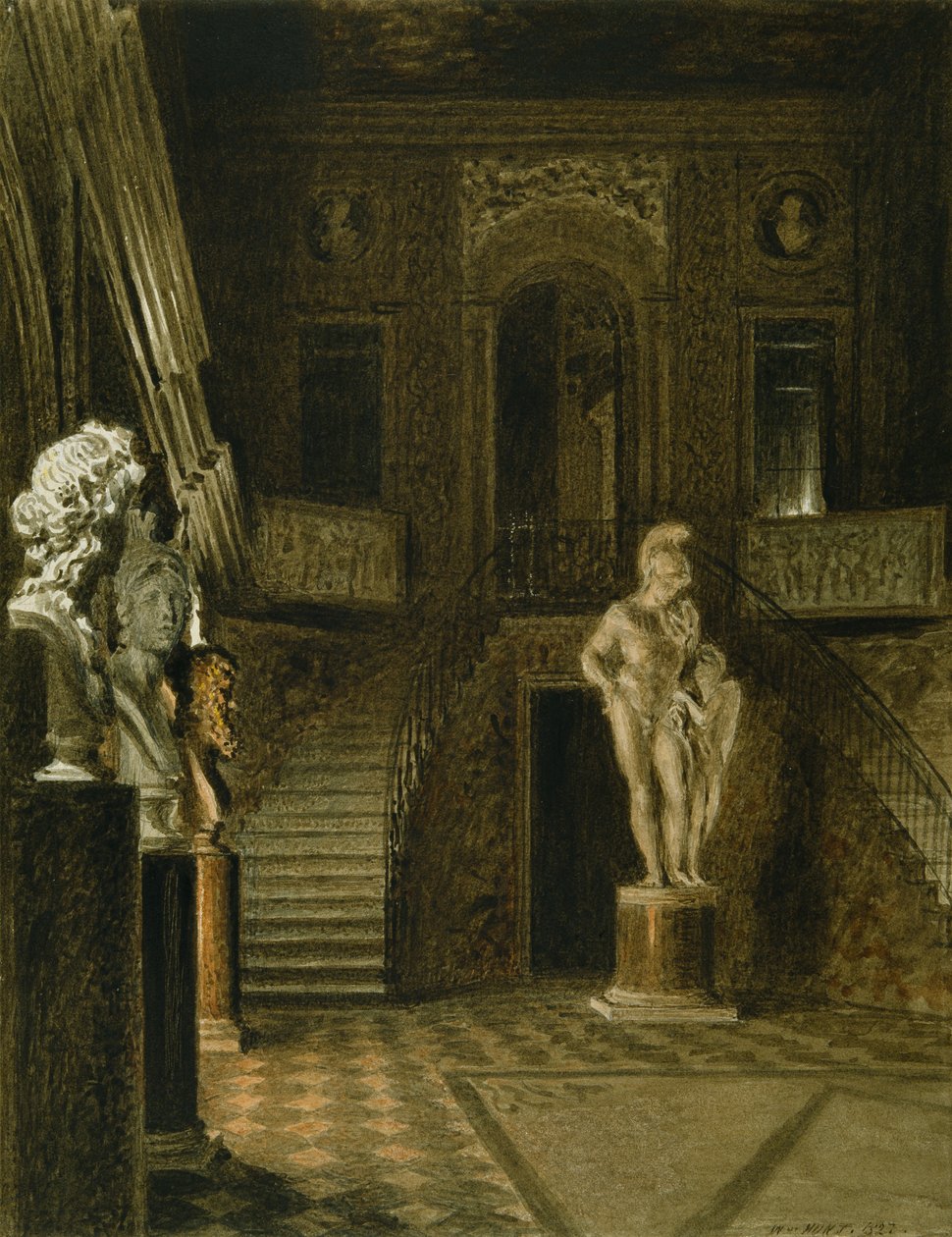 De Geschilderde Hal in Chatsworth door William Henry Hunt