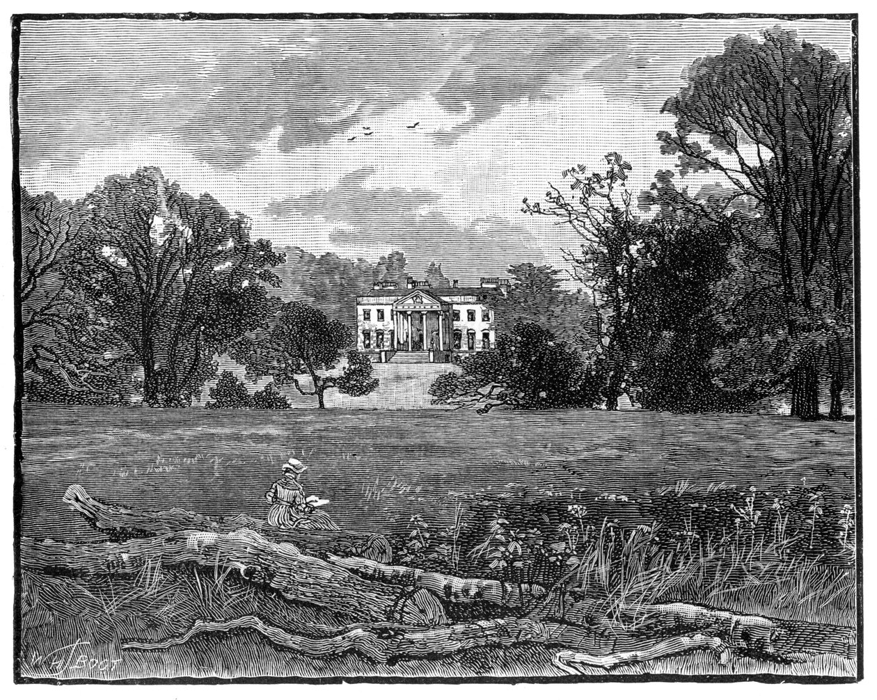 Claremont House, Esher, Surrey, 1900 door William Henry James Boot
