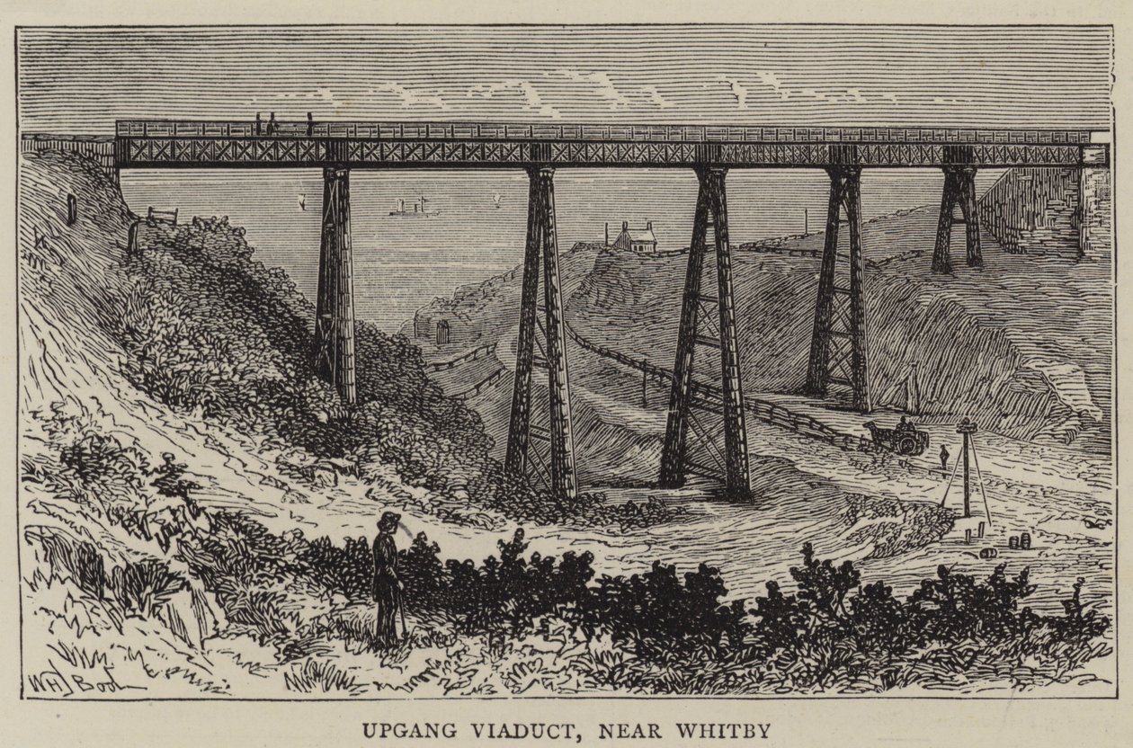 Upgang Viaduct, nabij Whitby door William Henry James Boot