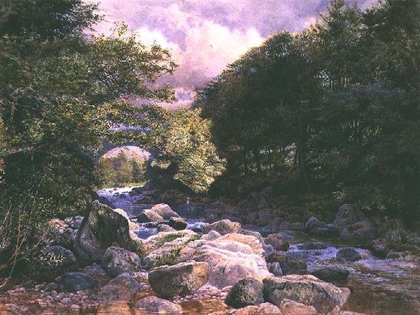 De Rivier Deveron door William Henry Millais