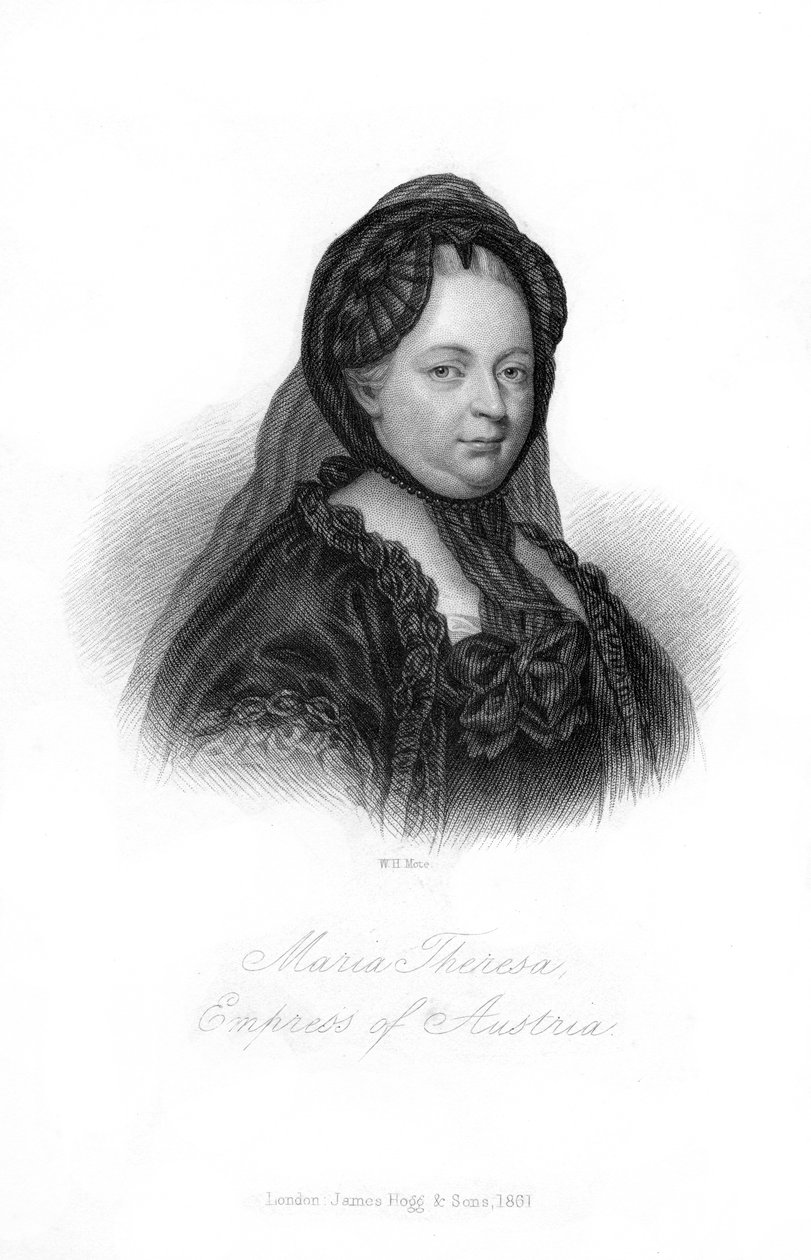 Maria Theresia, Aartshertogin van Oostenrijk, 1861 door William Henry Mote