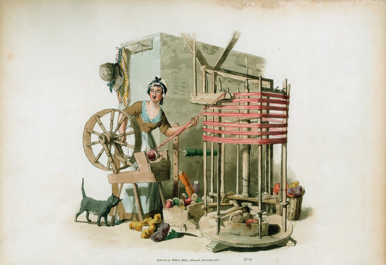 De Worsted Winder door William Henry Pyne